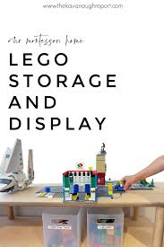 montessori home lego display and storage