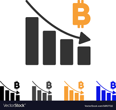 Bitcoin Recession Bar Chart Icon