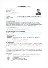 Civil Engineer Resume Format Dew Drops