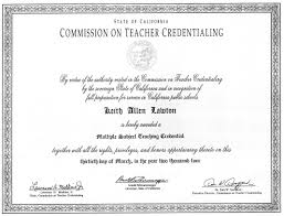 california teaching credential