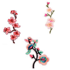 Sakura Blossom Embroidered Patch Iron On Applique