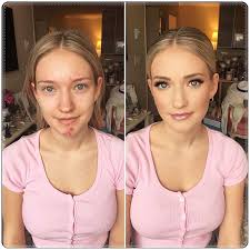 changes before and after makeup