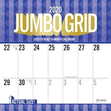 Jumbo Grid Large Print 2020 Square Wall