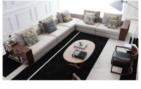 modern sofa set fabric leather leisure