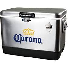 Amazon Com Koolatron Stainless Steel Ice Chest 85 Can Capacity With Bottle Opener 54 Quarts 51 Liters Coors Light Automotive