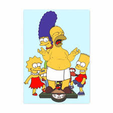 Não era um desenho comum. Placa Decorativa Familia Os Simpsons Homer Pesado A5 No Elo7 Cada Quadro 12ac602