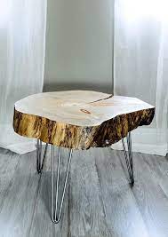 Live Edge Table Wood Slice Sidetable