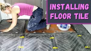 diy installing tile floor large