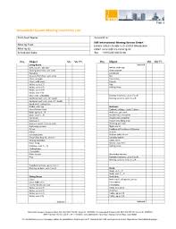 Moving Inventory List Fill Online Printable Fillable