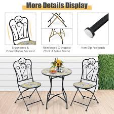 Outdoor Bistro Set Folding Chairs