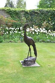 Large Bronze Resin Bird Garden Statue