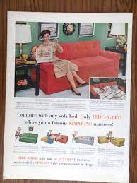 1954 simmons beautyrest hide a bed sofa