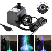 Mini Submersible Water Pump With Led Light For Aquariums Koi Fish Pond Fountain Waterfall Underwater Light Pond Lighting Water Fountain Light Submersible Fountain Led Lightssubmersible Pond Lights Aliexpress