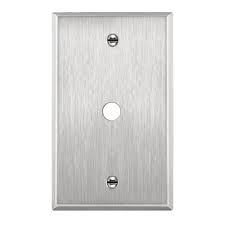 1 Gang Stainless Steel Phone Wall Plate