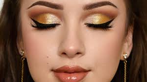 soft golden smokey eye makeup tutorial