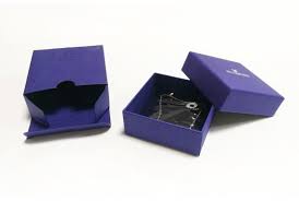 blue color custom jewelry box cardboard