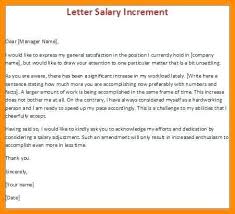 Letter Format For Salary Increment Format Of Increment Letter Of