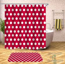 Shower curtains & accessories (69)‎. Shower Curtains Red Background Polka Dot Shower Of Curtains
