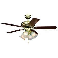 Bright Brass 4 Led Indoor Ceiling Fan