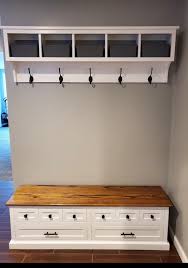 Entryway Bench And Coat Rack With