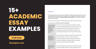 academic essay exles 18 in pdf