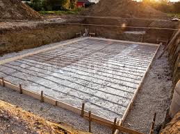 Foundation Slab Of A Basement In House