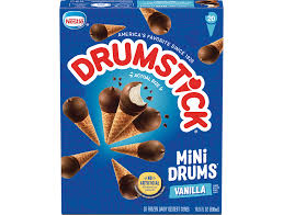 mini drums vanilla sundae cones