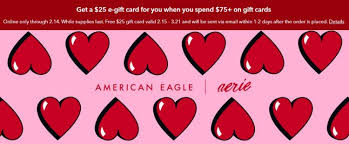 Or canada, as well as at ae.com® or aerie.com, or by calling 1.888.232.4535. Expired American Eagle Buy 75 Gift Card Get 25 Promo Card Free Gc Galore