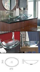 Oval Glass Wash Bowl Oval Glass