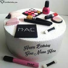 personalized makeup birthday cake for