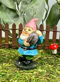 Miniature Garden Gnome Carrying A Bag