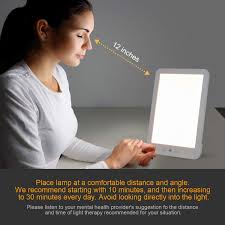 Mavogel Light Therapy Lamp Uv Free Ultra Bright 10 000 Lux Full Spectrum Led Light Touch Light Therapy Energy Lamp With 3 Adjustable Colors