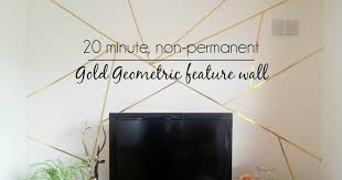 Gold Geometric Feature Wall
