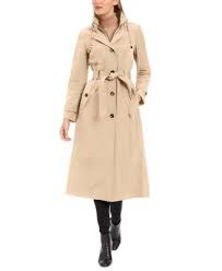 London Fog Petite Hooded Belted Trench