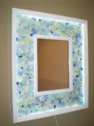 Mosaic Mirror Made From Sea Glass And
