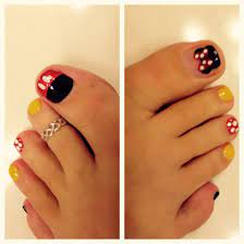 Disney Pedicure | Mickey nails, Disney nails, Disney nail designs