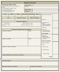 Vehicle Sales Invoice Template Free Invoice Templates