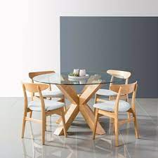 oscar round dining table glass