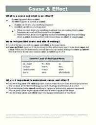 Historical Cause And Effect Lesson Plans Worksheets