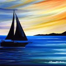 Cloud acrylic step by step painting tutorial (colorbyfeliks). Sailboat Sunset Painting At Paintingvalley Com Explore Collection Of Sailboat Sunset Painting