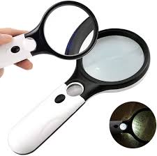 Rayway Magnifying Glass 3x 45x W 3 Led Lights Handheld Magnifier For Reading Maps Best For Jeweler Watch Repair