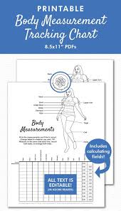 List Of Body Measurements Before And After Free Printable