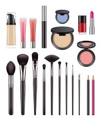 premium vector makeup items brushes