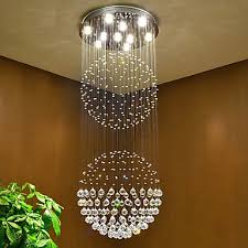 Led Crystal Ceiling Pendant Light Indoor Chandeliers Home Hanging Lighting Lamps Fixtures With 5w Led Warm White Bulbs Lighting Pop