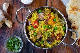 Brown Basmati Rice with Vegetables and Spices