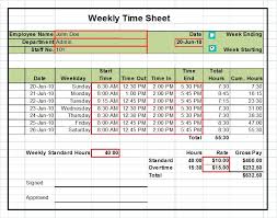 Timesheet Excel Templates 1 Week 2 Weeks And Monthly Versions
