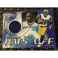 We did not find results for: 2000 Skybox Impact Marshall Faulk Hats Off Game Used Hat Relic Card Very Rare
