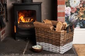Wicker Log Baskets Fireplace Basket