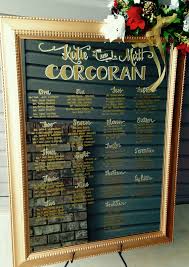 Hand Painted Gold Framed Mirror Seating Charts Via Etsy