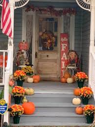 front porch fall decorating farmhouse